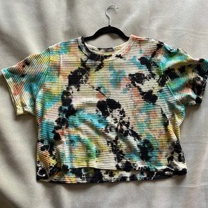 Big Bud Press Rainbow Waters Honeycomb crop top